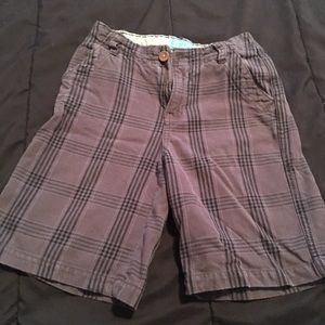 Boys gray plaid shorts